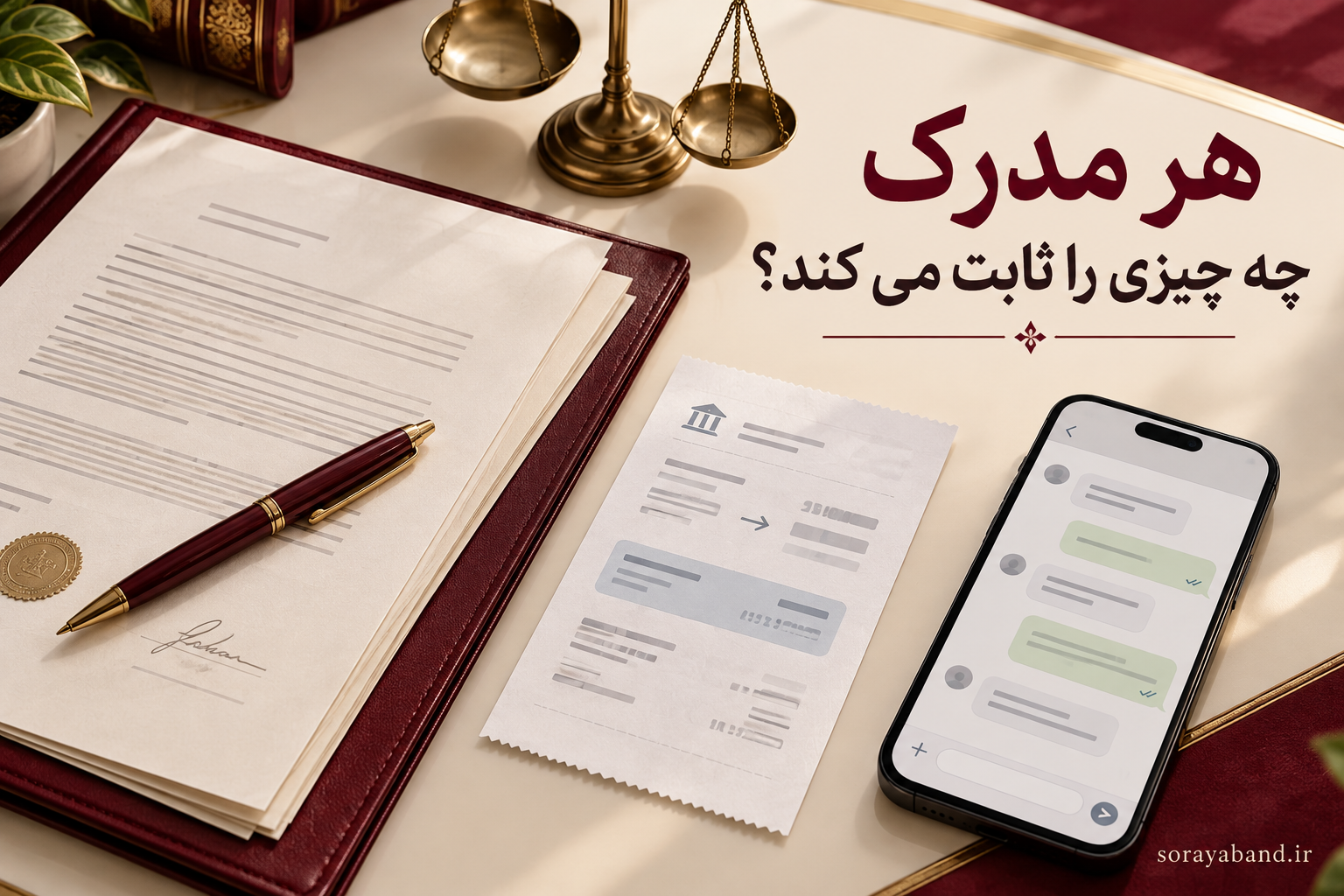 بررسی قرارداد، رسید بانکی و پیام ها برای مطالبه وجه
